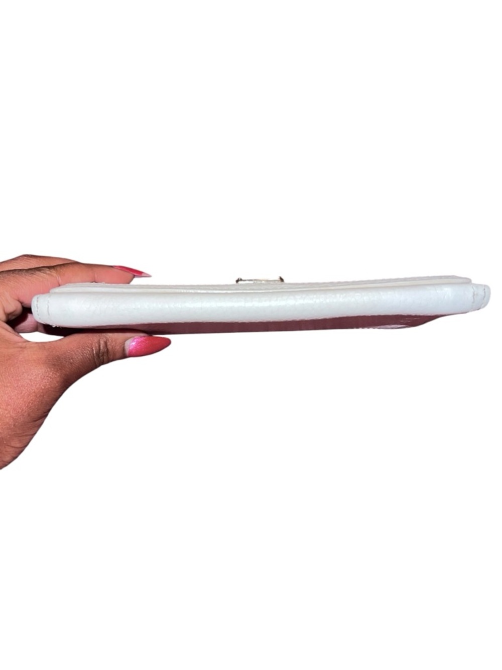 Celine White Embossed Leather Flap Wallet - Picture 8 of 13